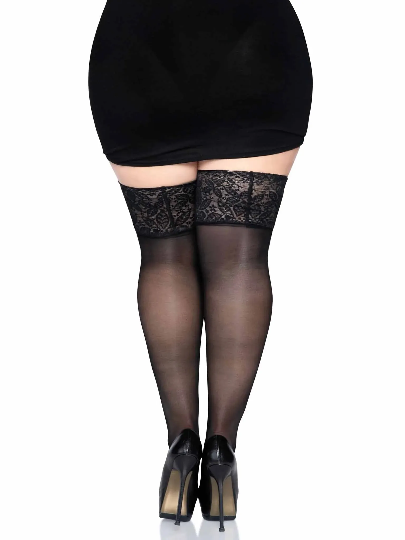 Plus Size Clara Thigh High Stockings