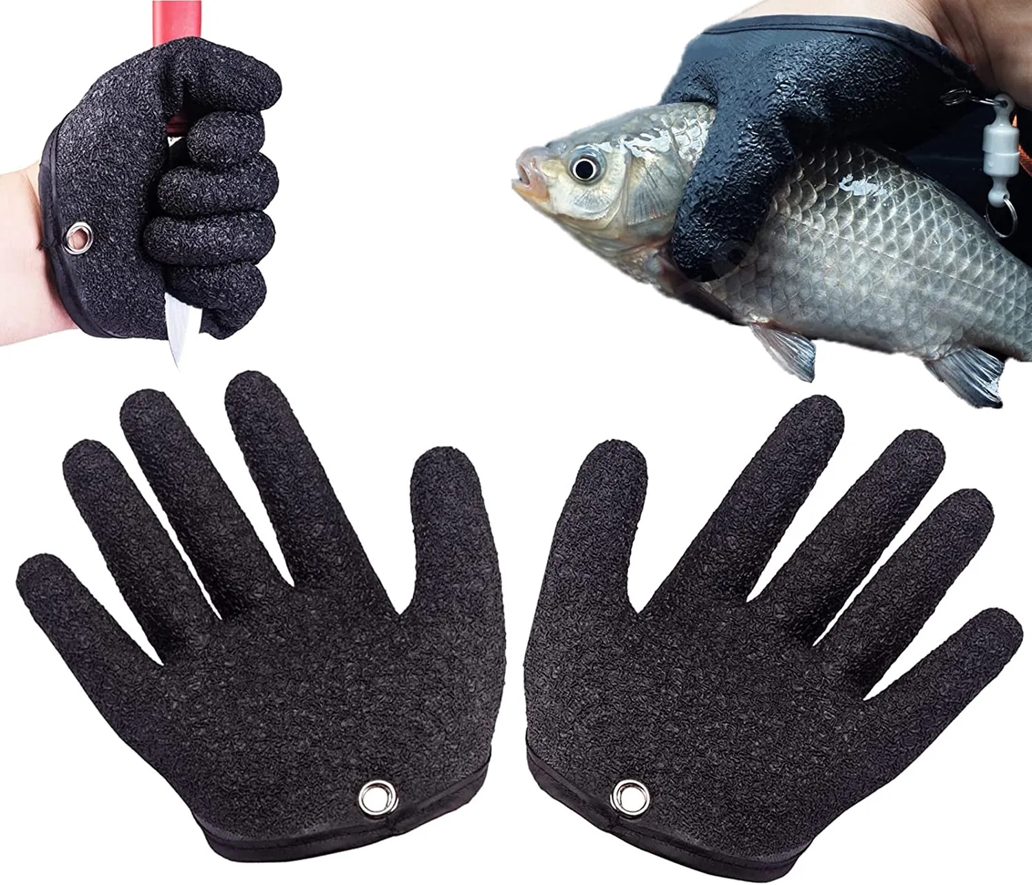 Puncture Proof Waterproof and Magnet Release Fishing Gloves