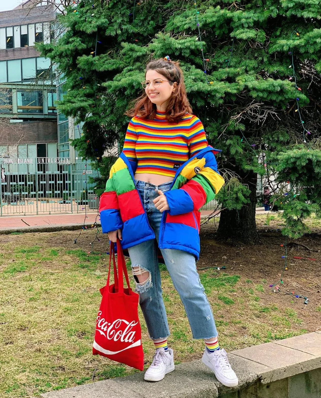 Rainbow Puffer Coat