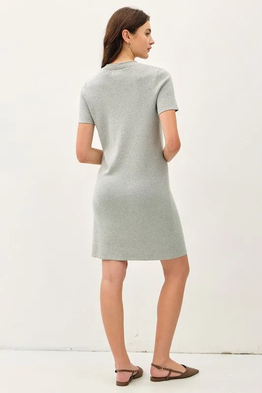 Raw Hem Sweater Dress