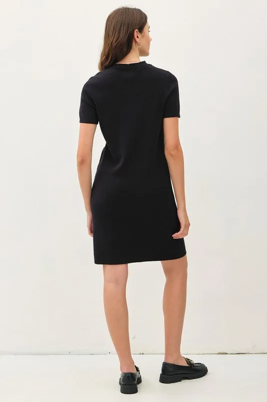 Raw Hem Sweater Dress