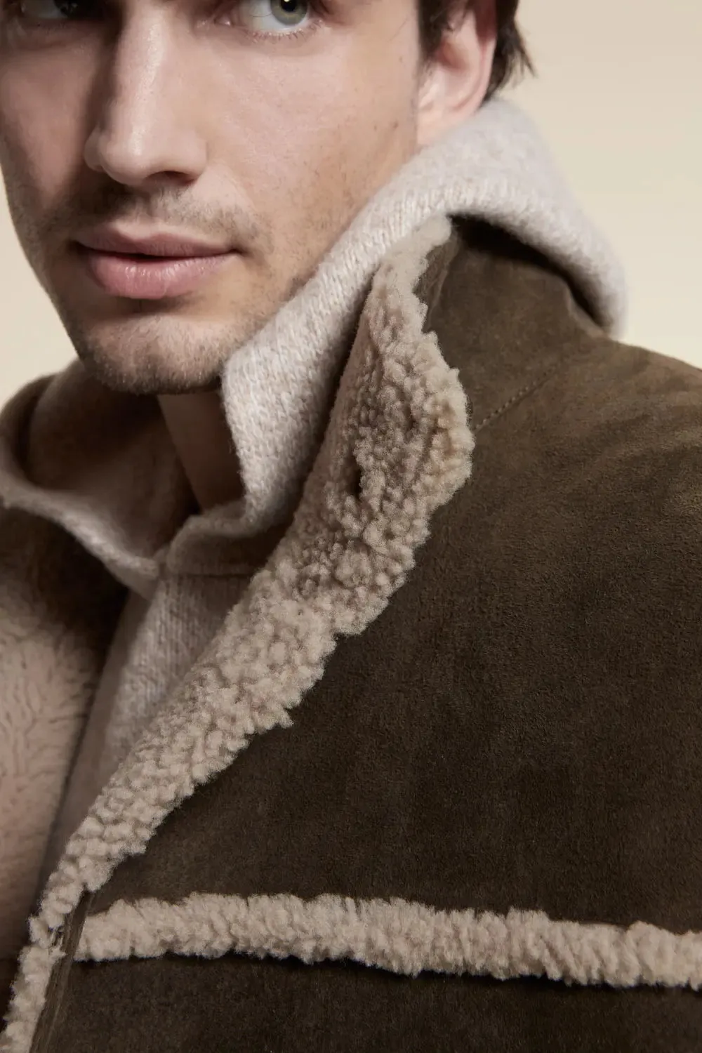 Real  sheepskin coat mens