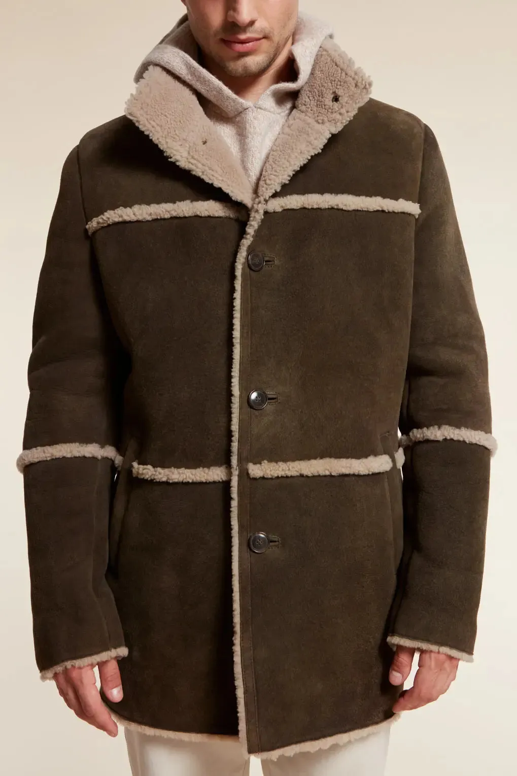 Real  sheepskin coat mens