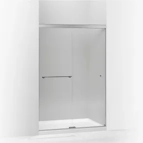 Revel 70" x 47.63 Clear Glass Sliding Shower Door in Bright Polished Silver with 0.31" Thick Glass