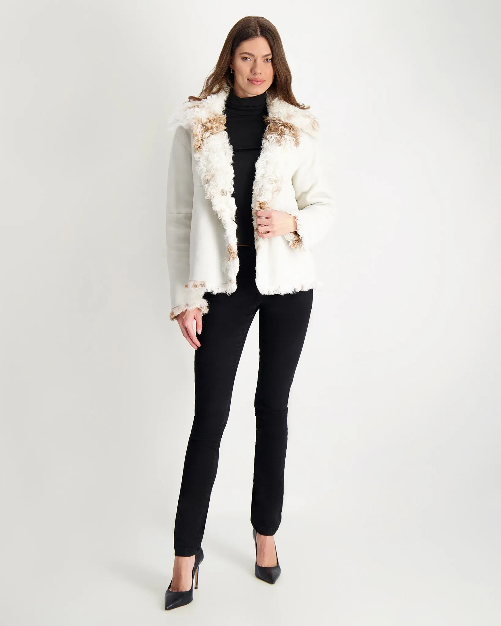 Reversible Long Hair Select Shearling Lamb Jacket