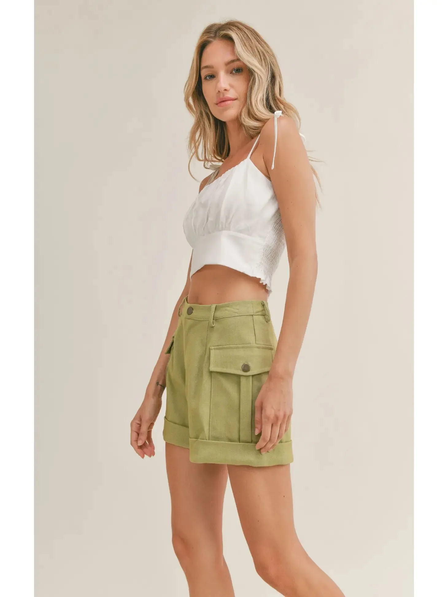 Sadie & Sage Lillie Tie Strap Crop Top