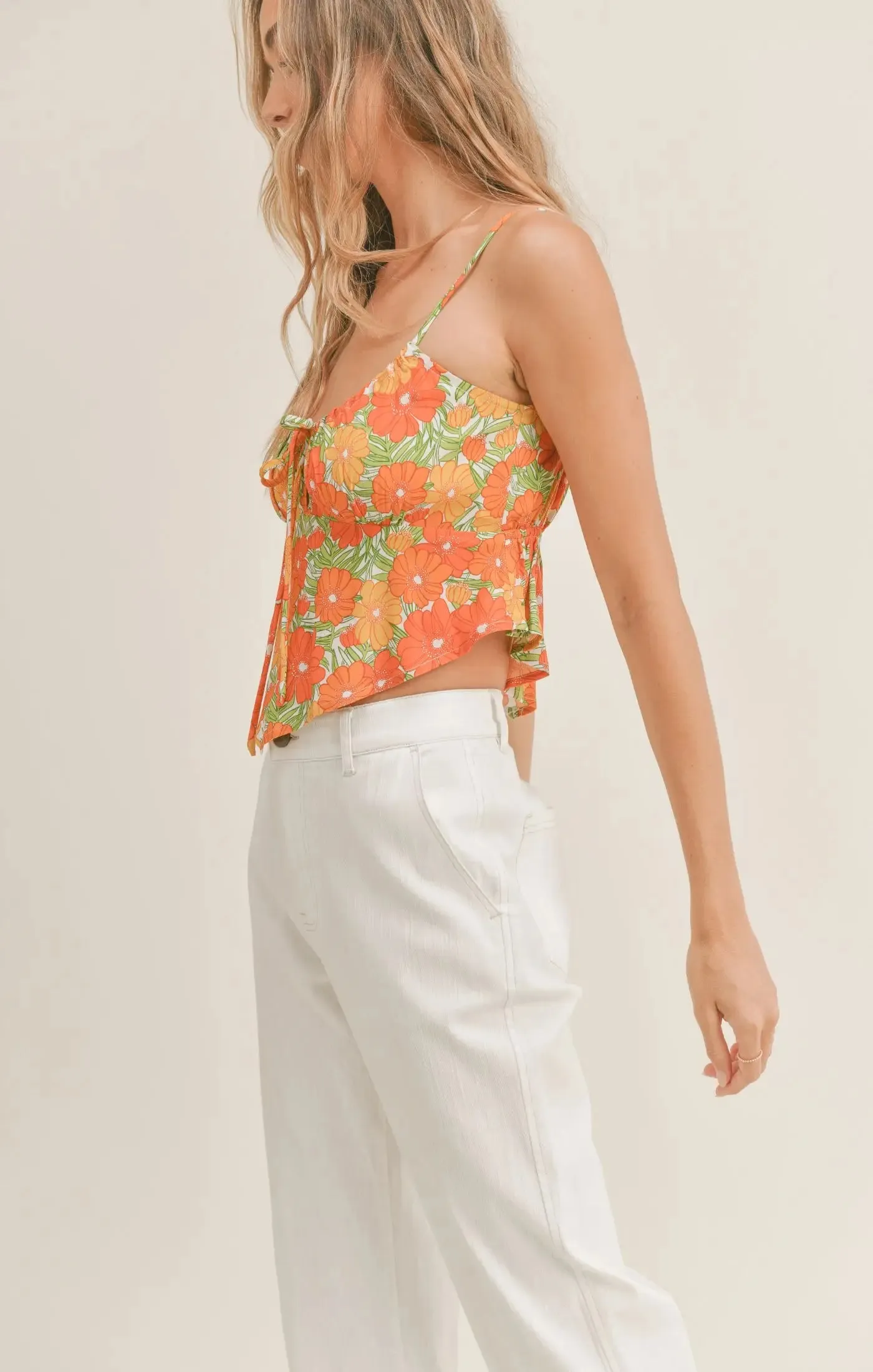 Sadie & Sage Summer Forever Tie Front Cami