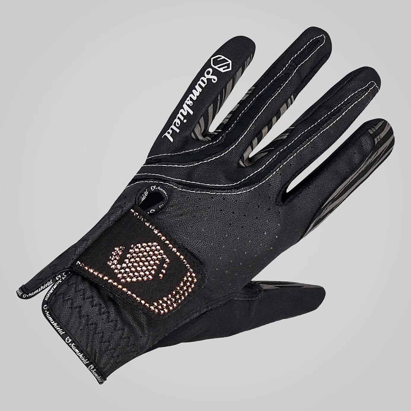 Samshield V-Skin Rose Gold Crystal Gloves - Black/Rose Gold