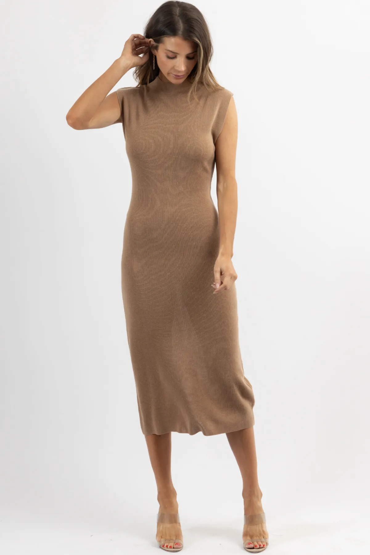 SANTA ROSA CAMEL SWEATER DRESS