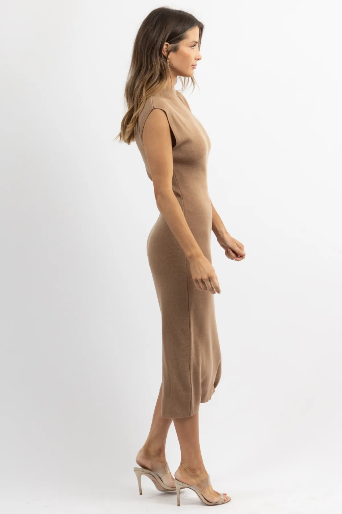 SANTA ROSA CAMEL SWEATER DRESS