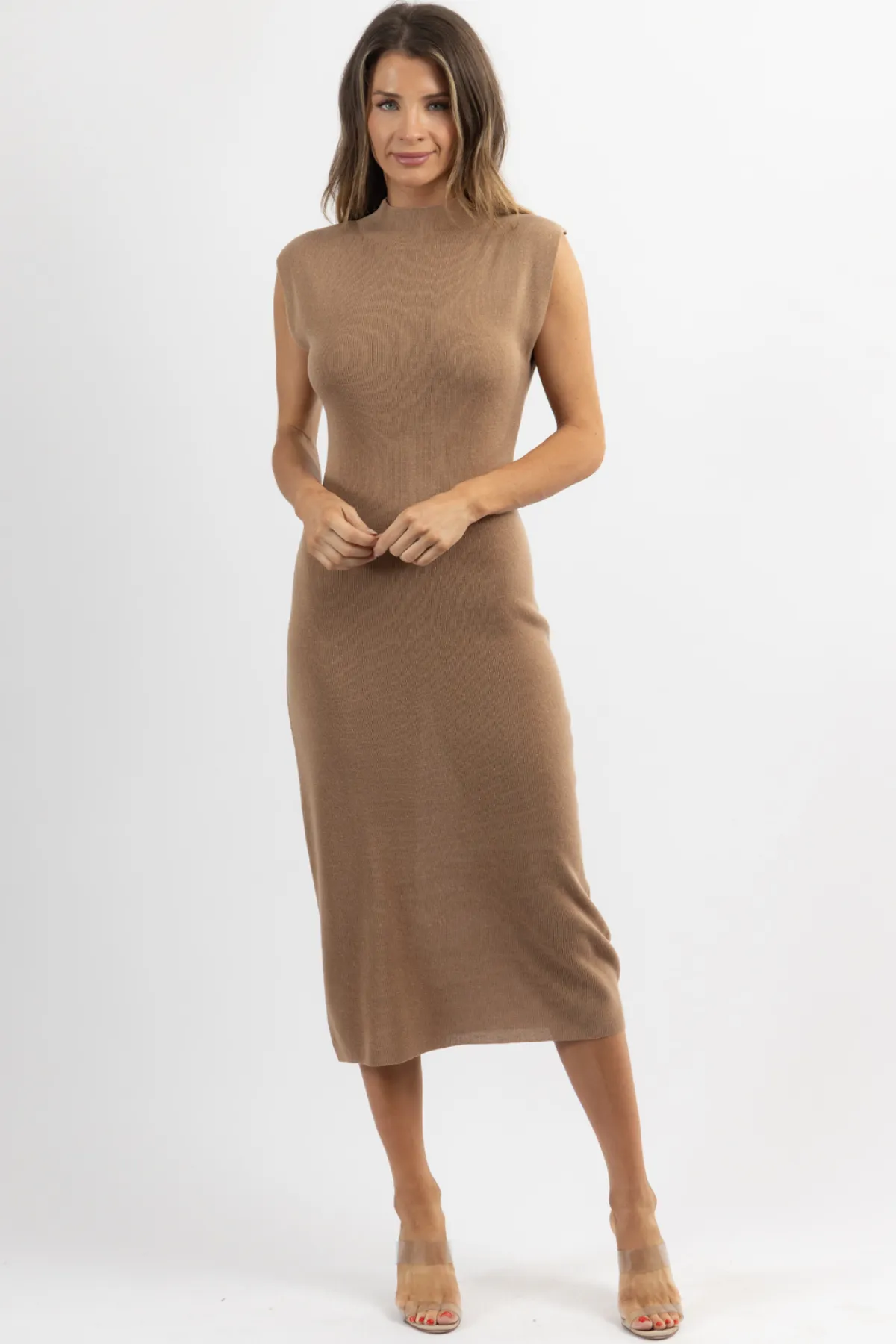 SANTA ROSA CAMEL SWEATER DRESS