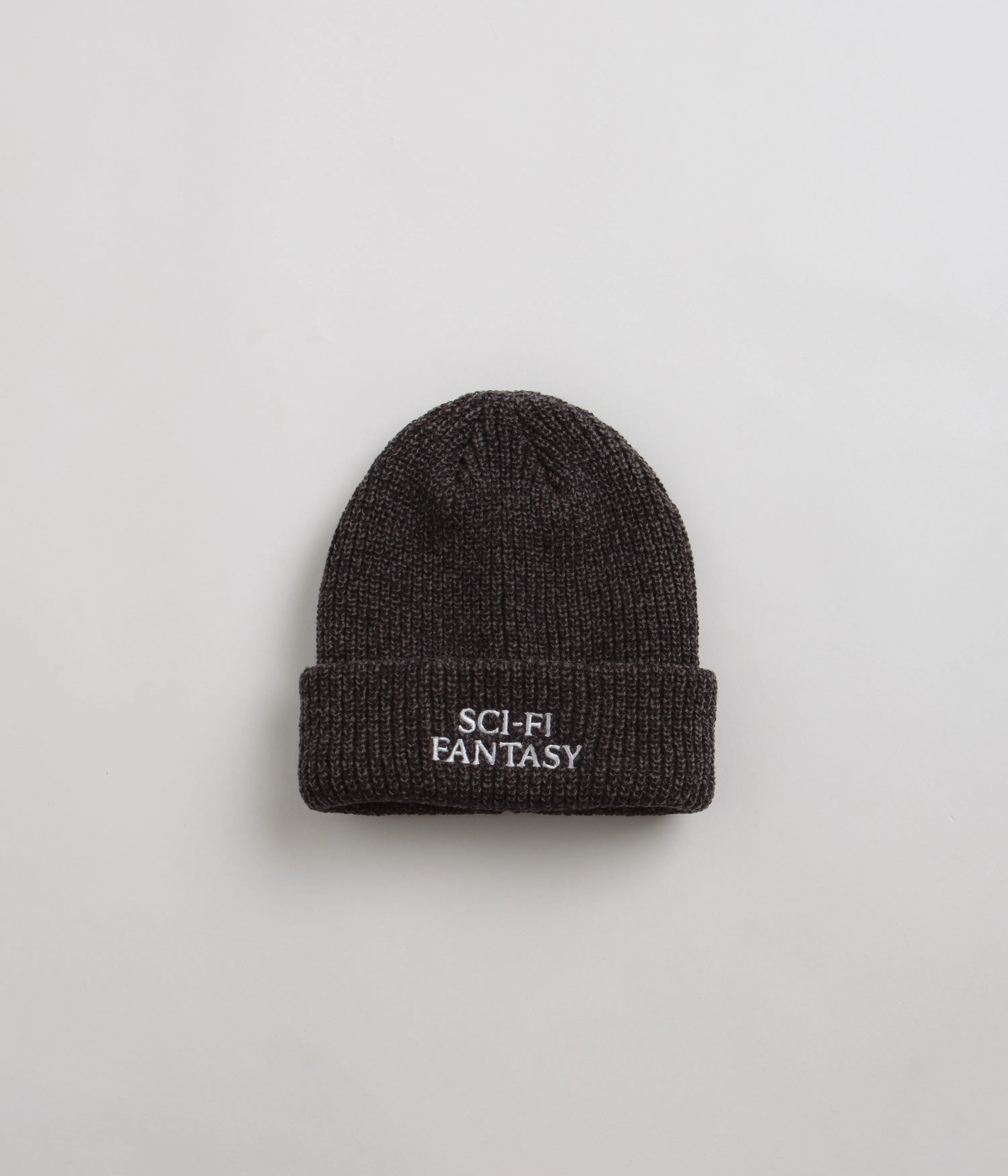 Sci-Fi Fantasy Mixed Yarn Logo Beanie - Black / Gray