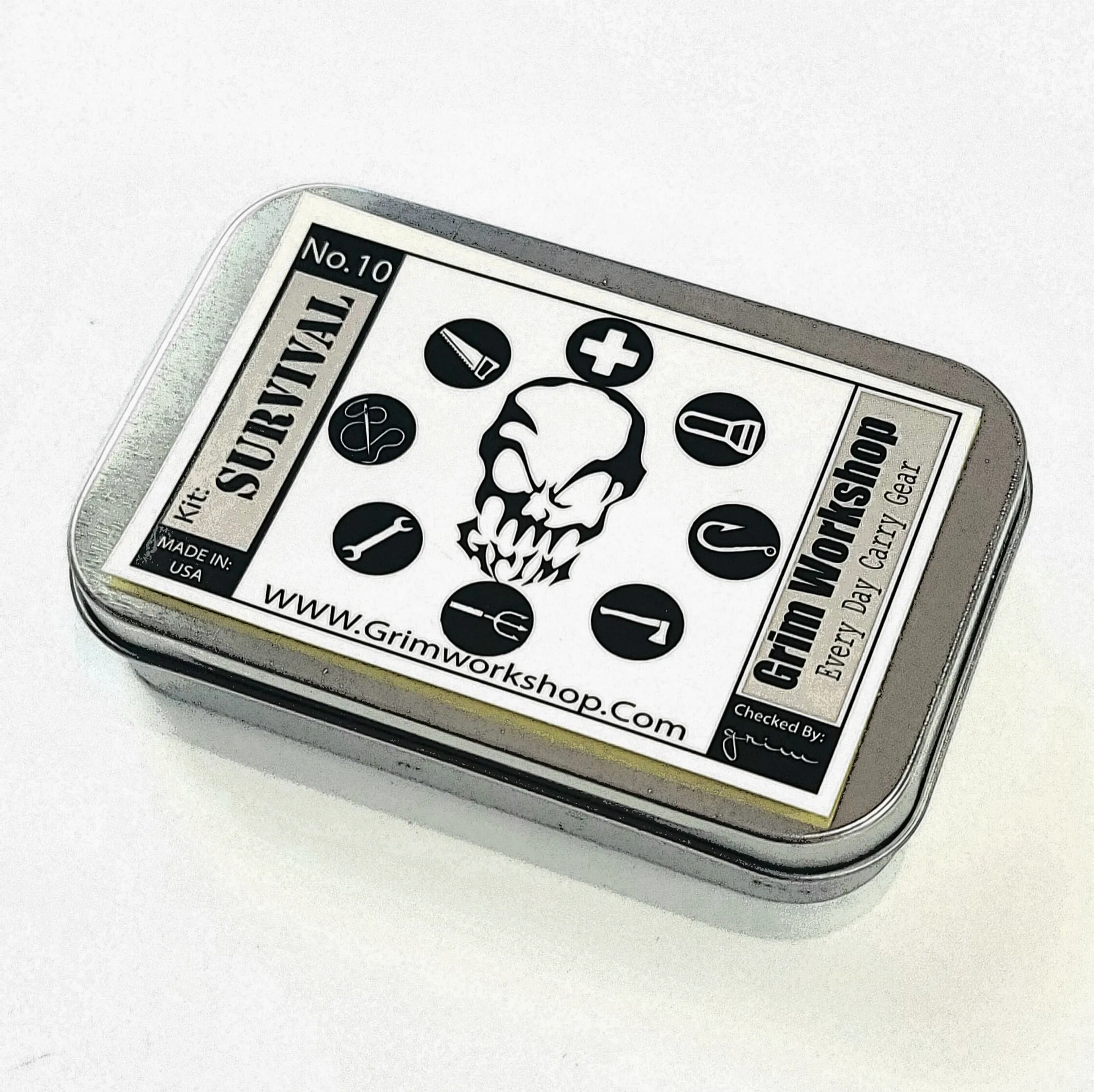 Silver Credit Card Sized Storage Tins With Lid