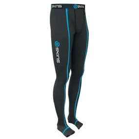 SKINS - Travel & Recovery Black and Blue Unisex Long Tights