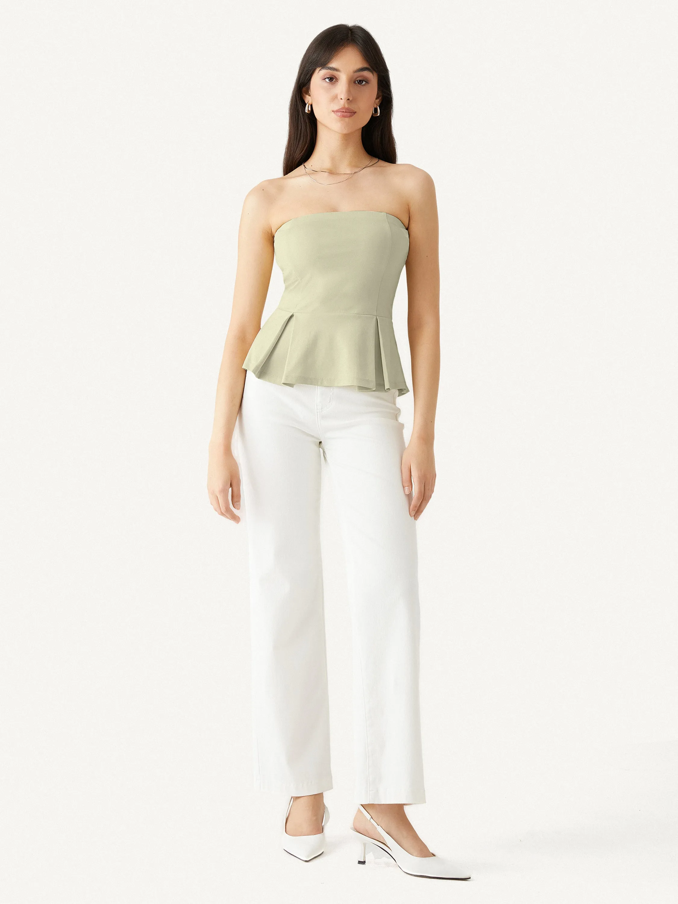 Sleek Peplume Tube Top