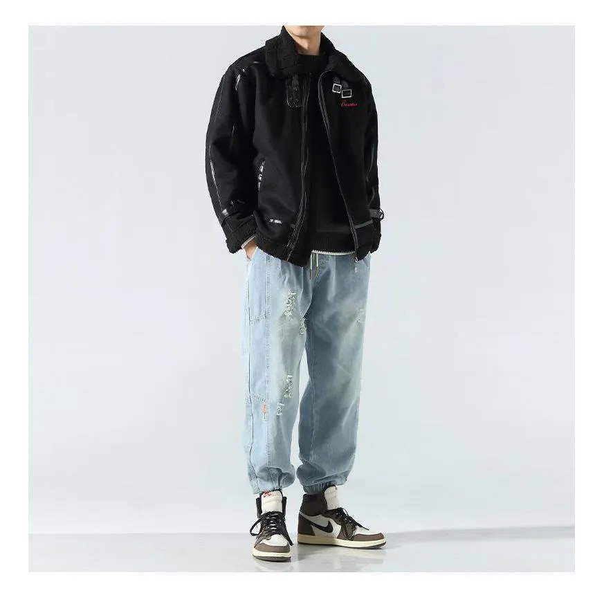 Suedette Zip-Up Shearling Jacket