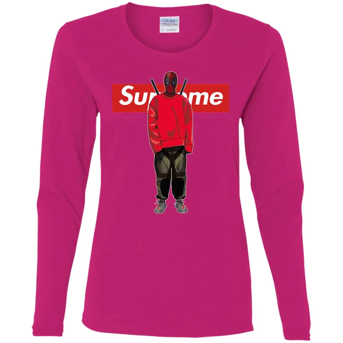 Supreme Deadpool Hiphop T-shirt Women Long Sleeve Shirt