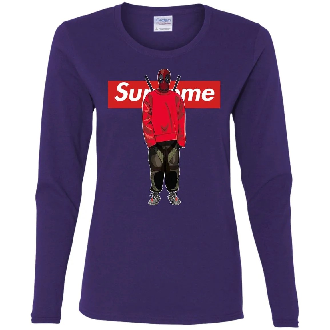 Supreme Deadpool Hiphop T-shirt Women Long Sleeve Shirt