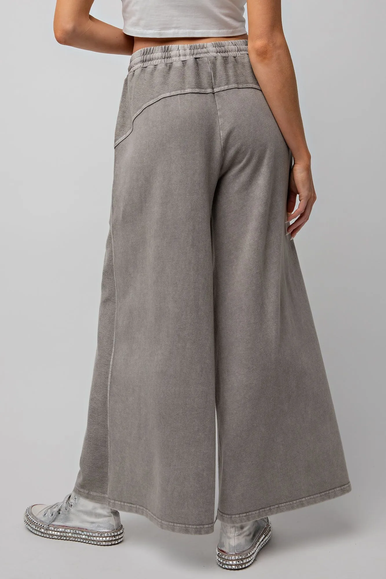 Terry Wide Leg Pants by Easel - Ash