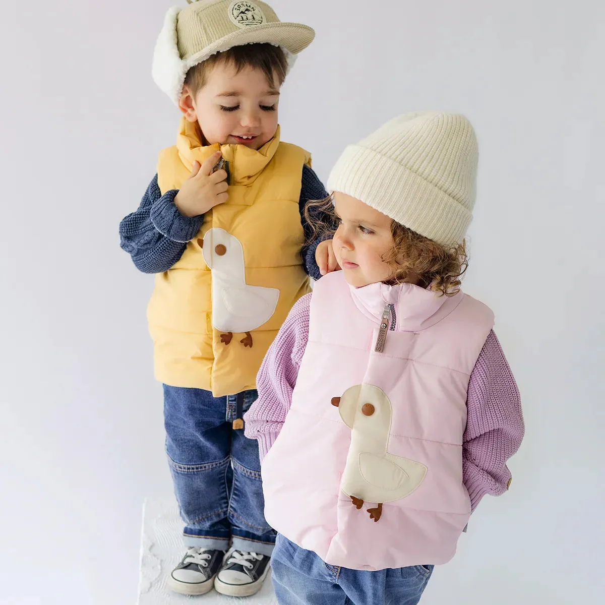 The Duckie Puffer Vest - Yellow - BABY