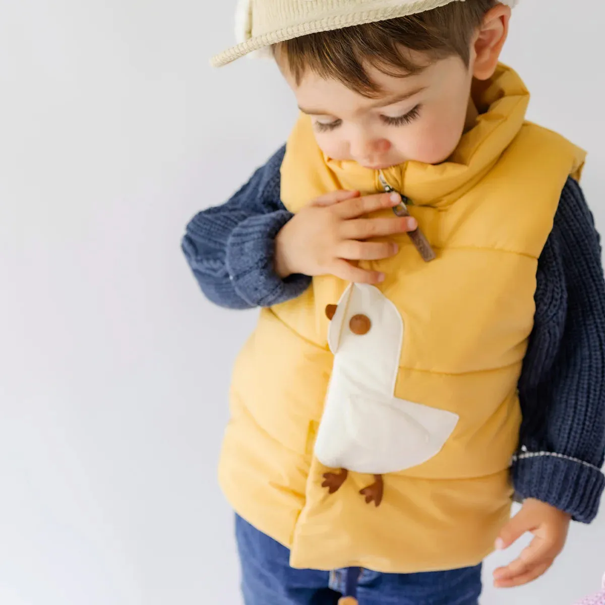 The Duckie Puffer Vest - Yellow - BABY