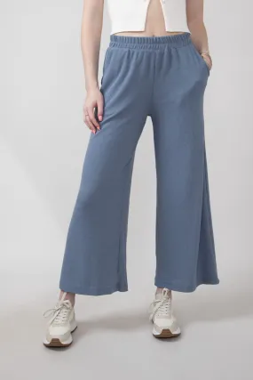 Thermal Wide Leg Pants for Women in Blue Slate | P70169B-BLUESLATE