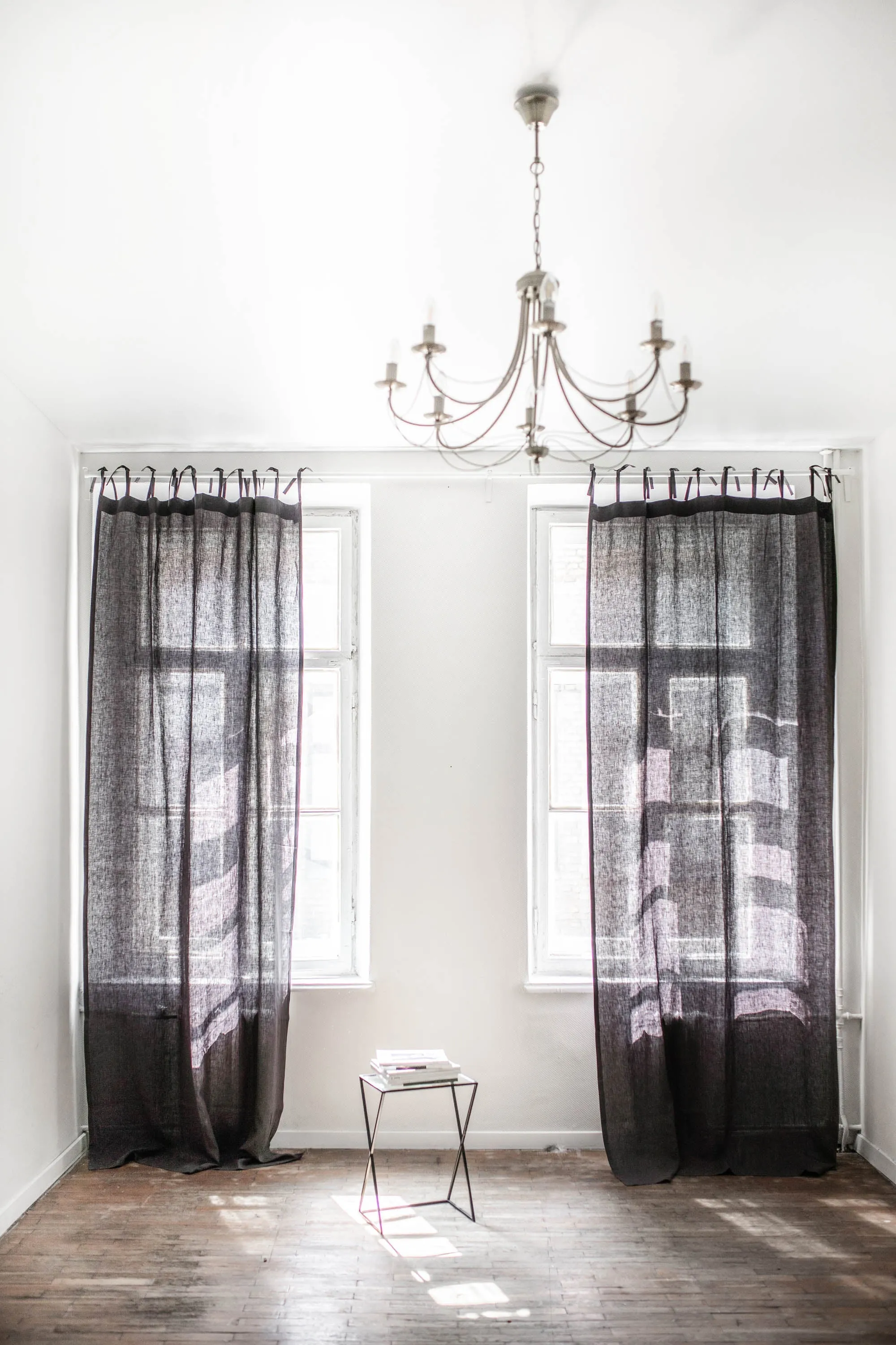 Tie top linen curtain by AmourLinen