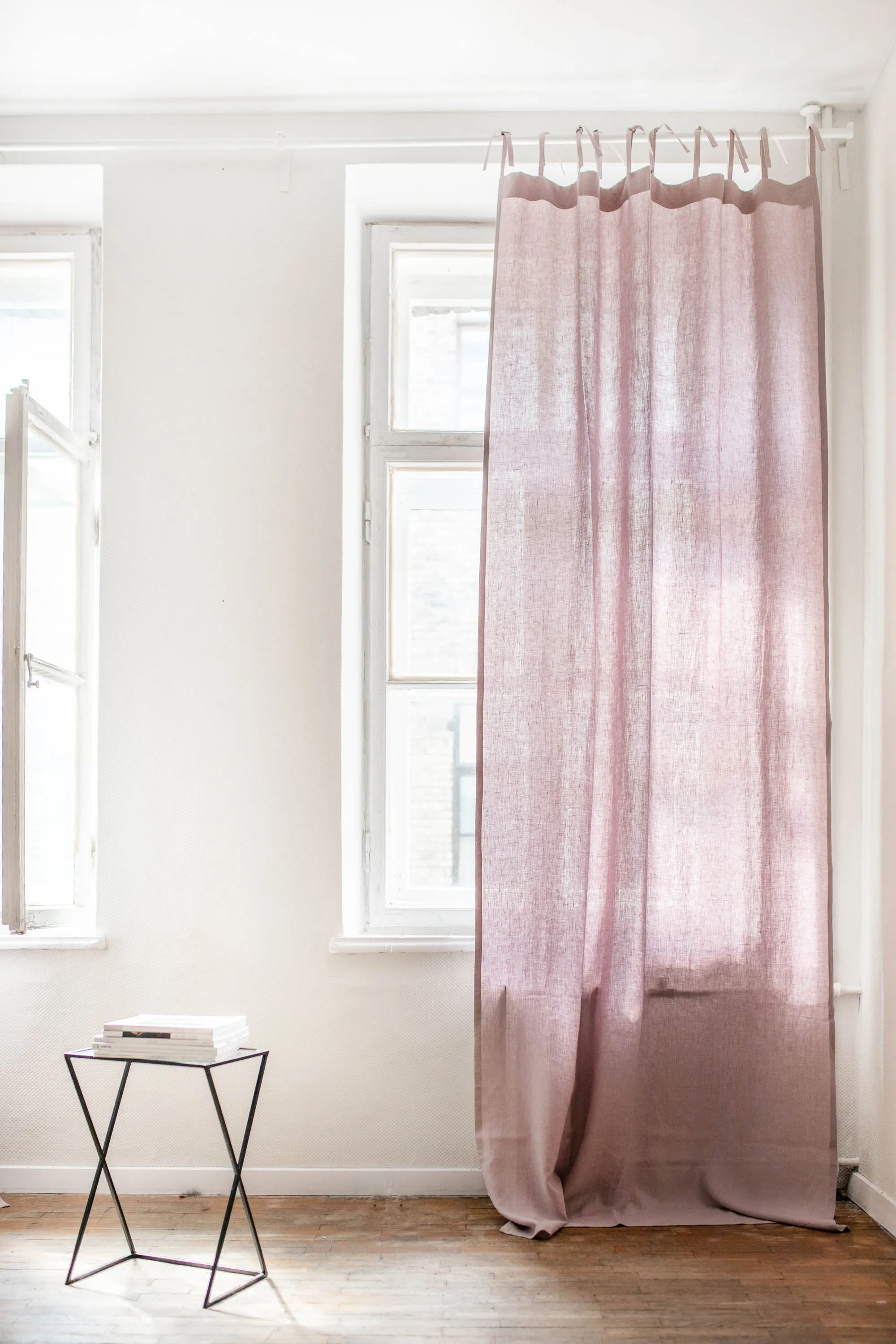 Tie top linen curtain by AmourLinen