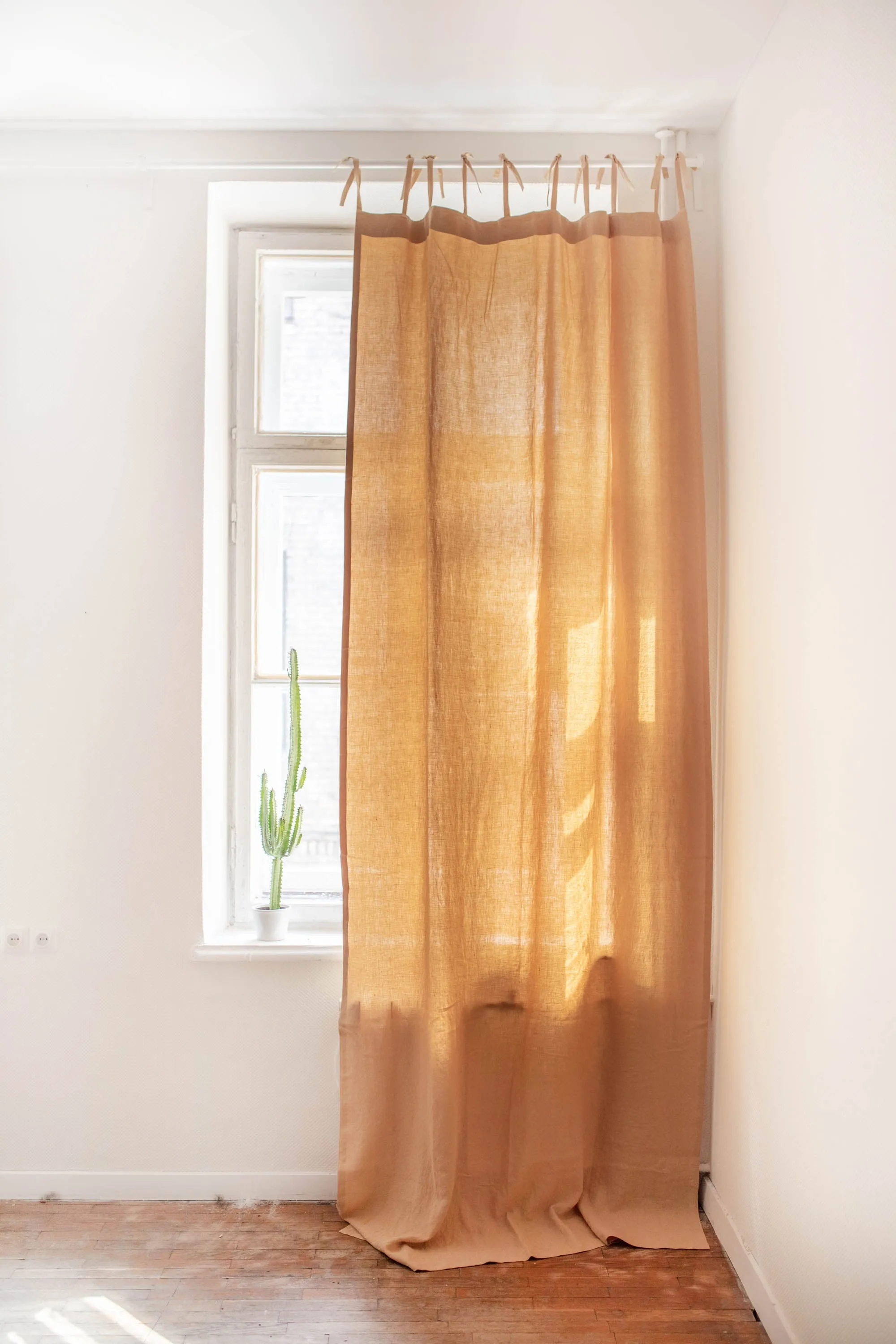 Tie top linen curtain by AmourLinen