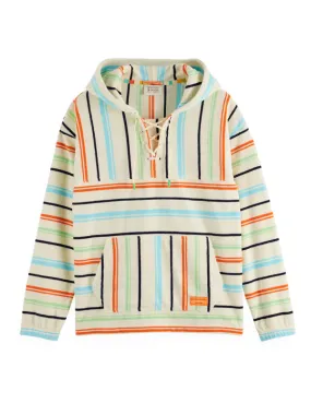 Towelling Striped Hoodie: Multi Stripe (FINAL SALE)