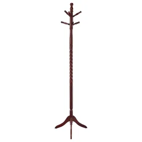 Traditional Merlot Twisted Post Coat Rack