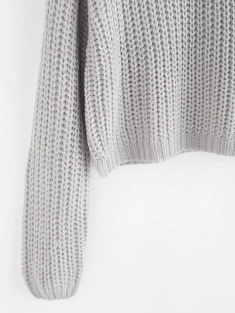 Turtle Neck Drop Shoulder Jumper