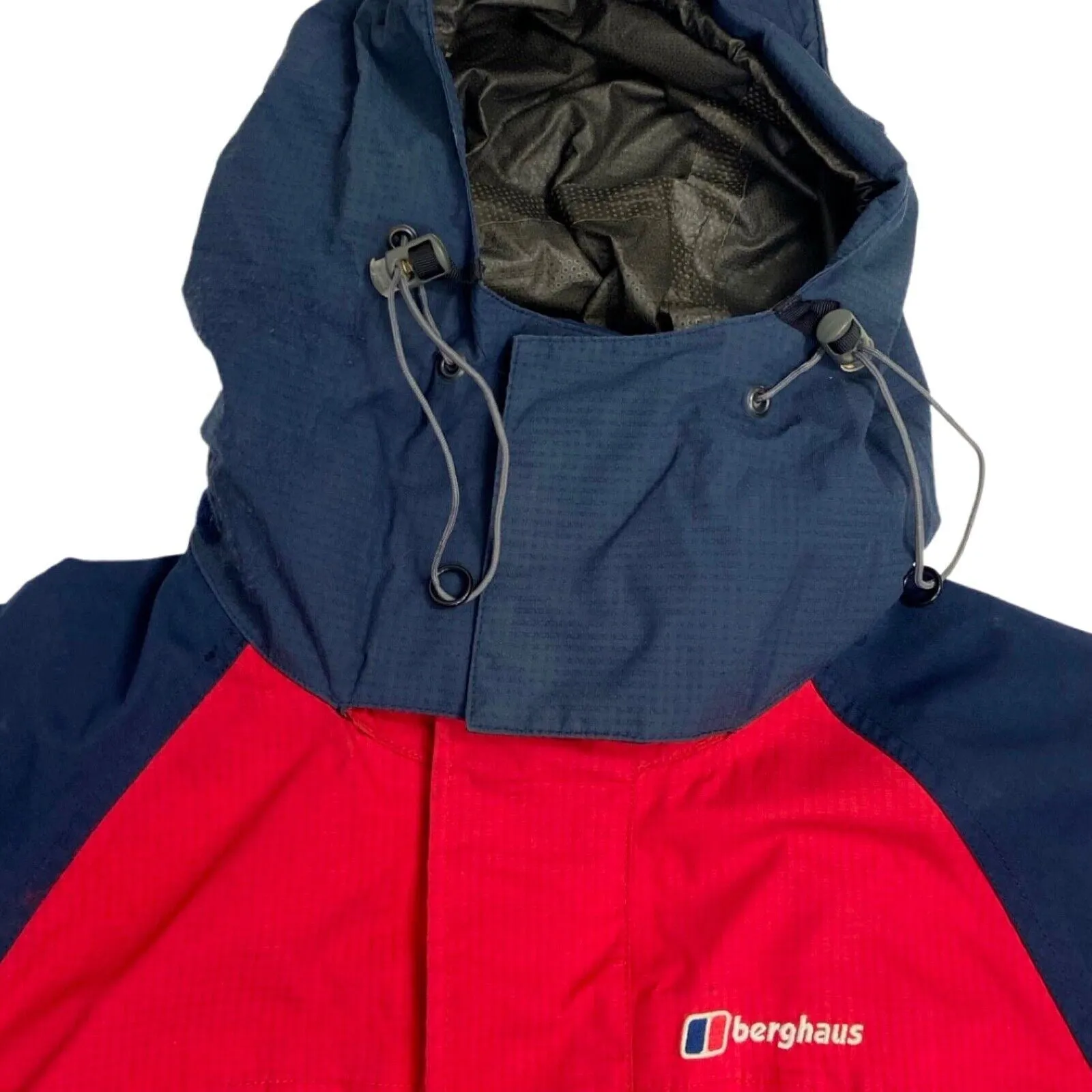 Vintage 90s 00s Red Navy Gore-Tex Berghaus Waterproof Coat M