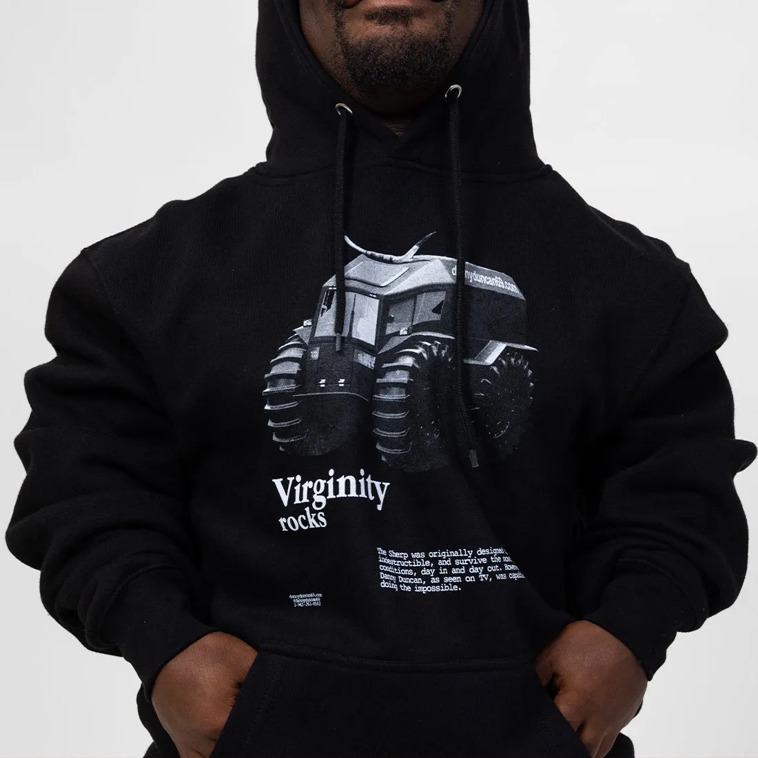 Virginity Rocks Sherp Black Hoodie