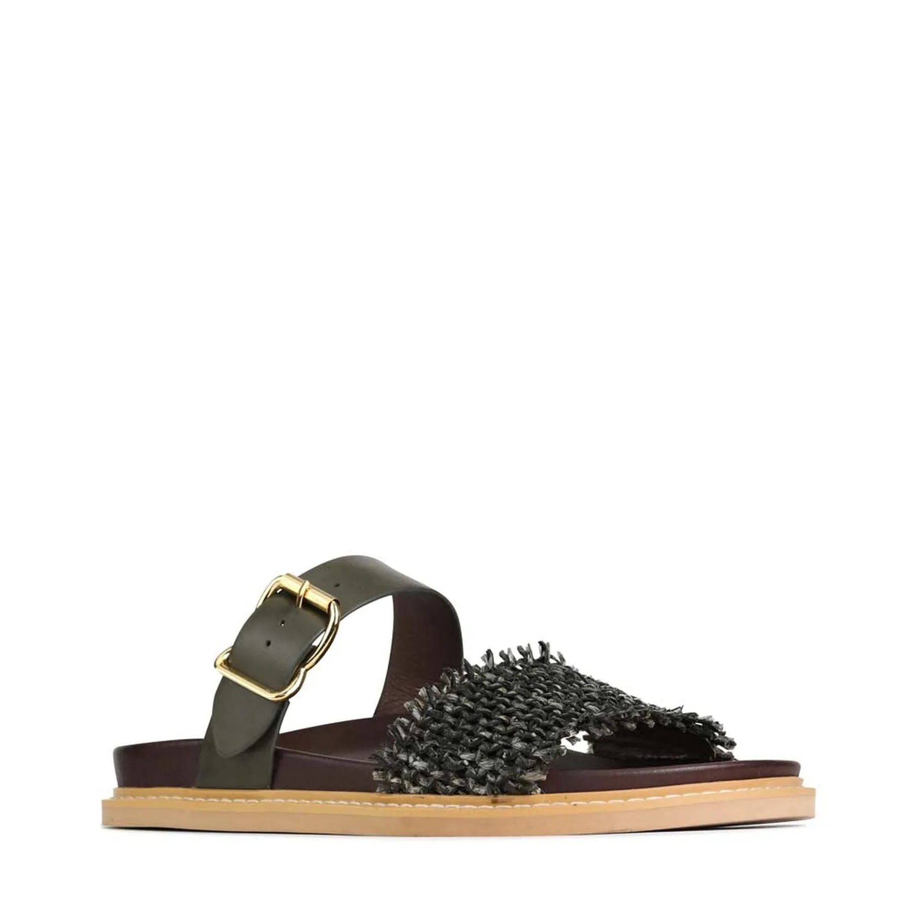 WEAVE SLIDE ARCHIVE SANDALS LEATHER