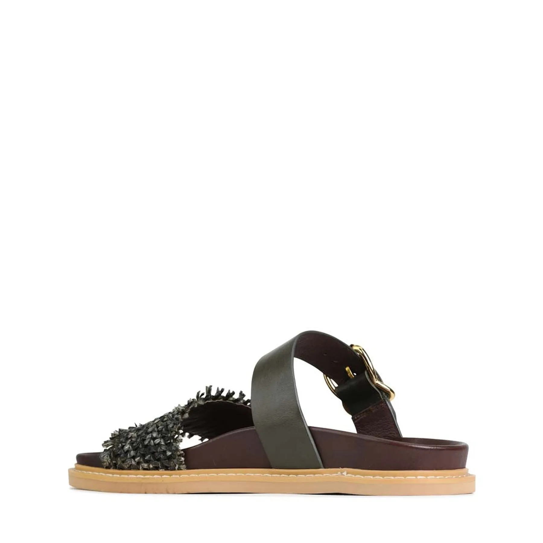 WEAVE SLIDE ARCHIVE SANDALS LEATHER