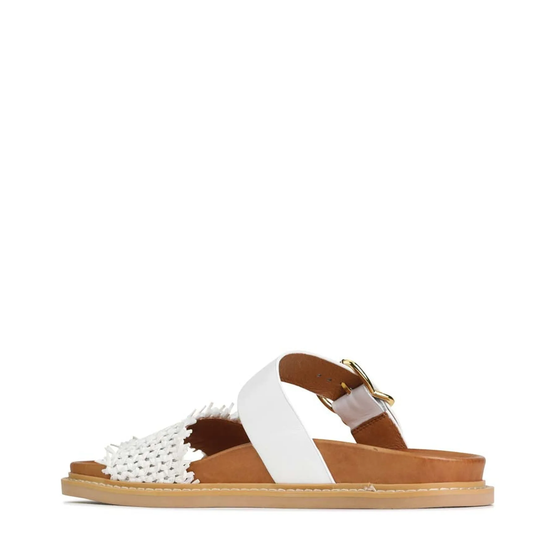 WEAVE SLIDE ARCHIVE SANDALS LEATHER