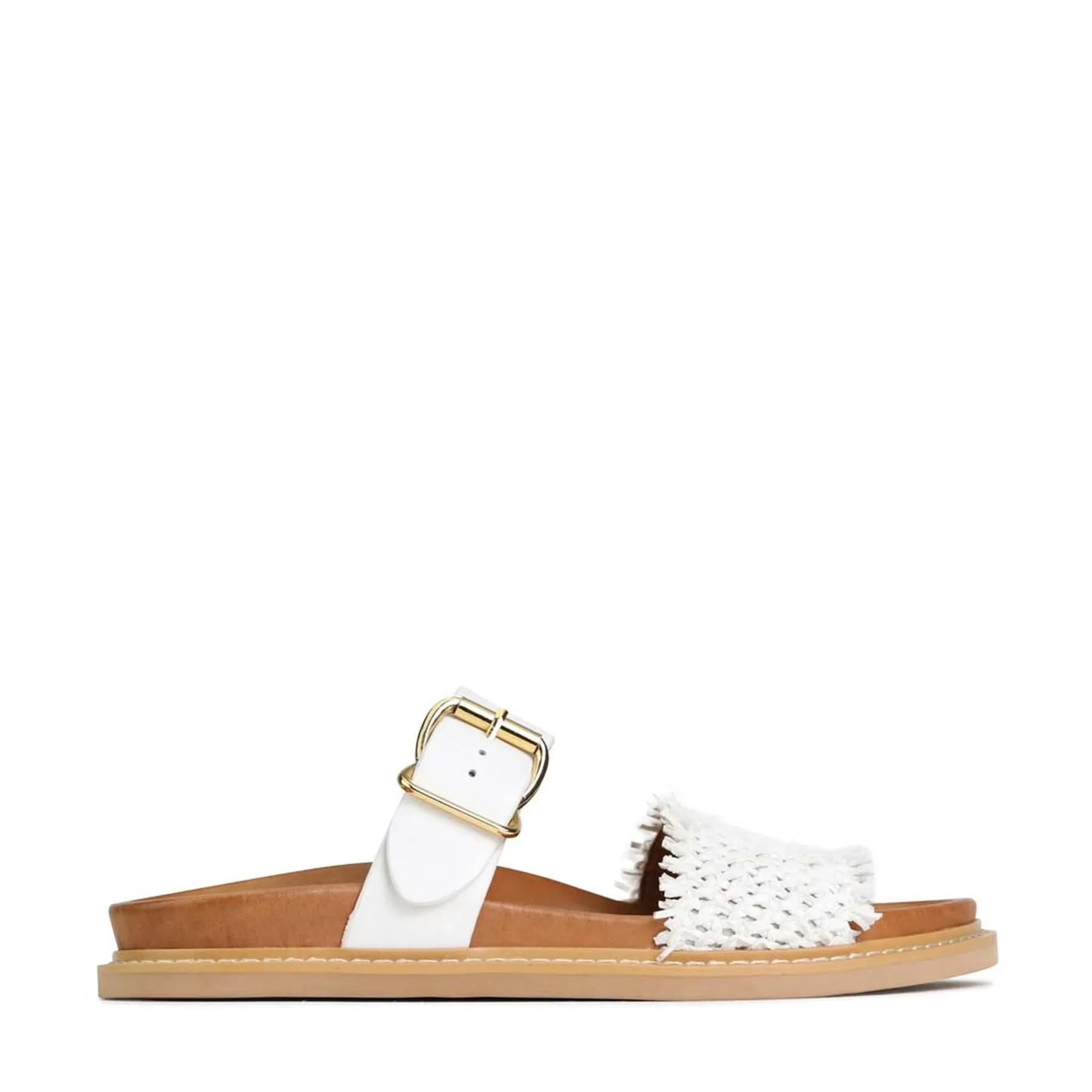 WEAVE SLIDE ARCHIVE SANDALS LEATHER