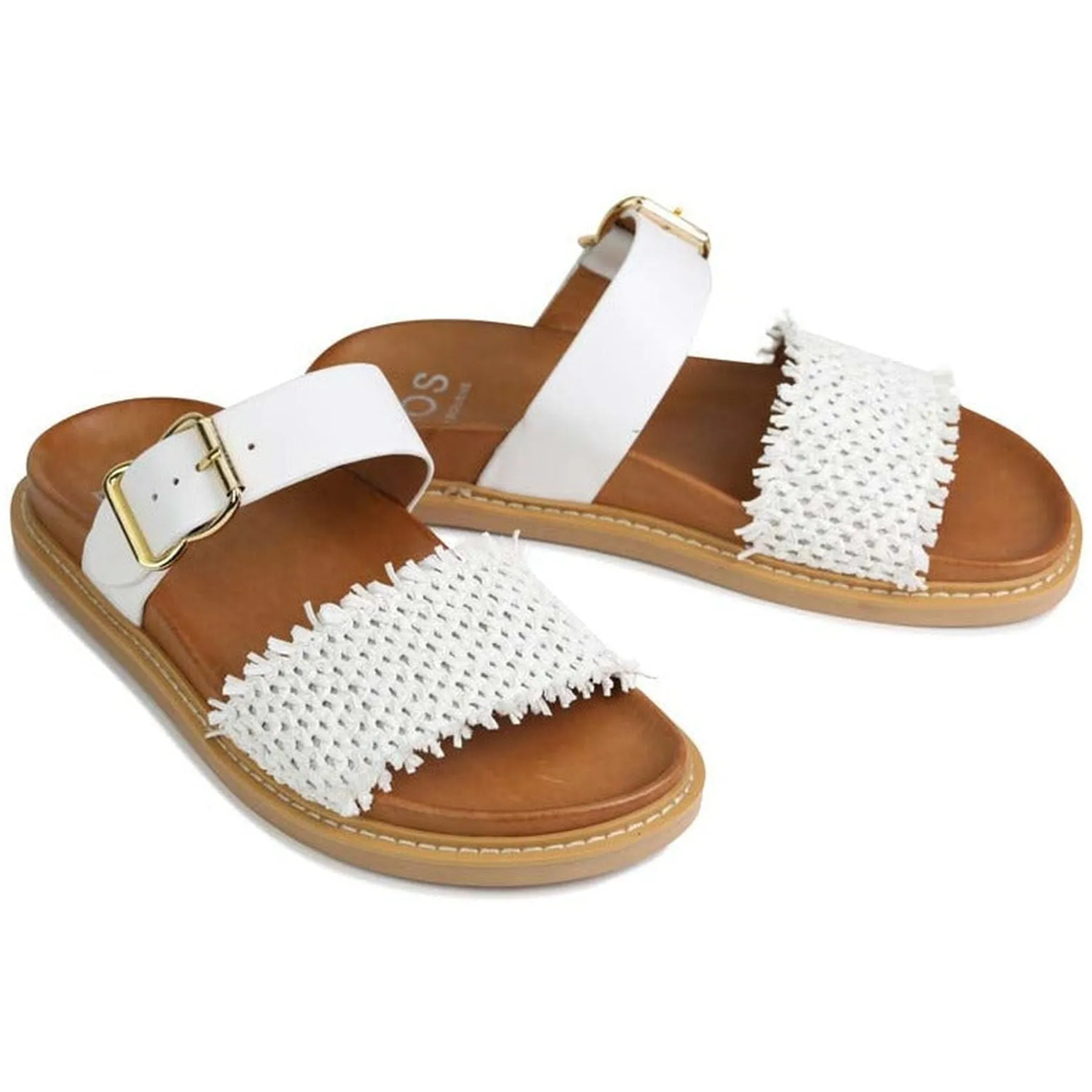 WEAVE SLIDE ARCHIVE SANDALS LEATHER