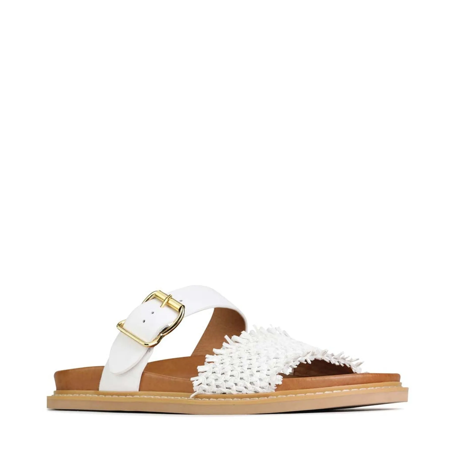 WEAVE SLIDE ARCHIVE SANDALS LEATHER