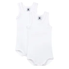 White Baby 2 Pack Tank Bodysuits