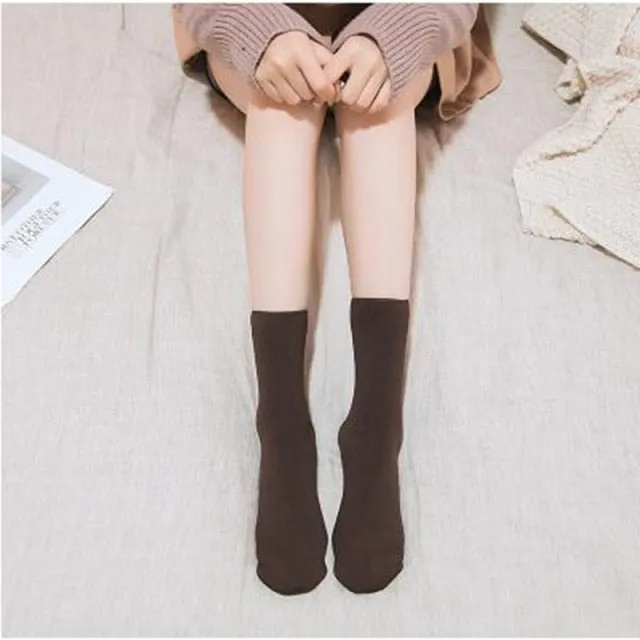 Winter Warm Thicken Thermal Socks Wool Cashmere Snow Black Skin Sock