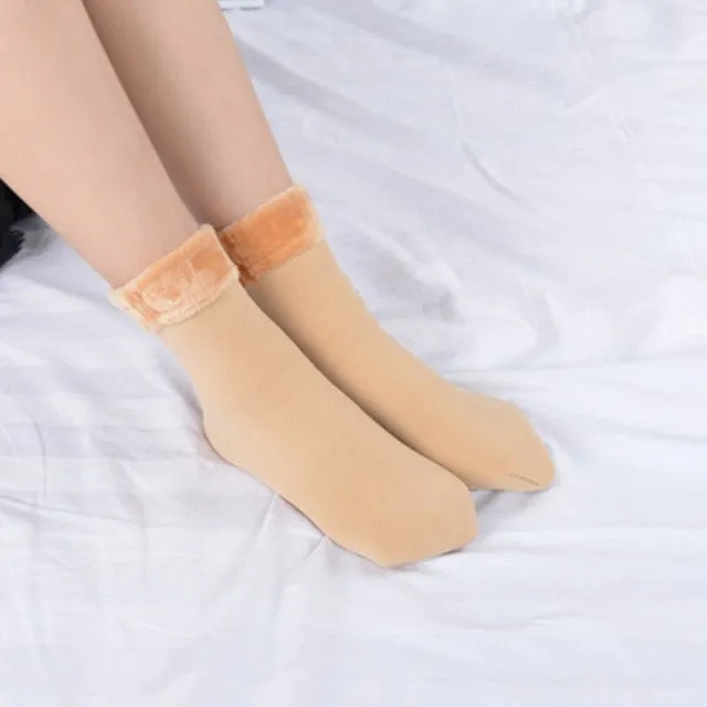 Winter Warm Thicken Thermal Socks Wool Cashmere Snow Black Skin Sock