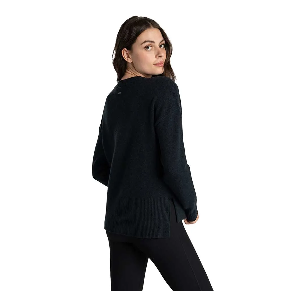 Women's Camille Crew Neck Sweater - Black Heather