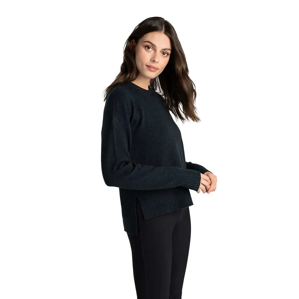 Women's Camille Crew Neck Sweater - Black Heather