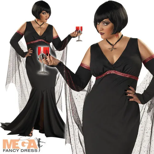 Womens Plus Size Immortal Seductress Costume Gothic Fancy Dress