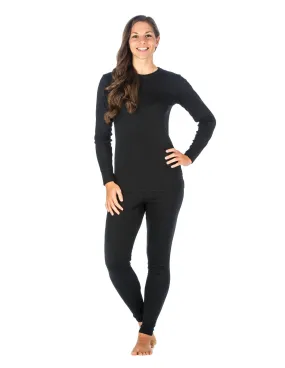 Women's 'Soft Comfort' Premium Thermal Long John Pants - Black