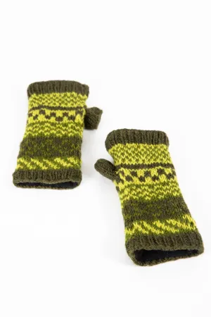 Wool Fleece Lined Reilly Fingerless Mittens