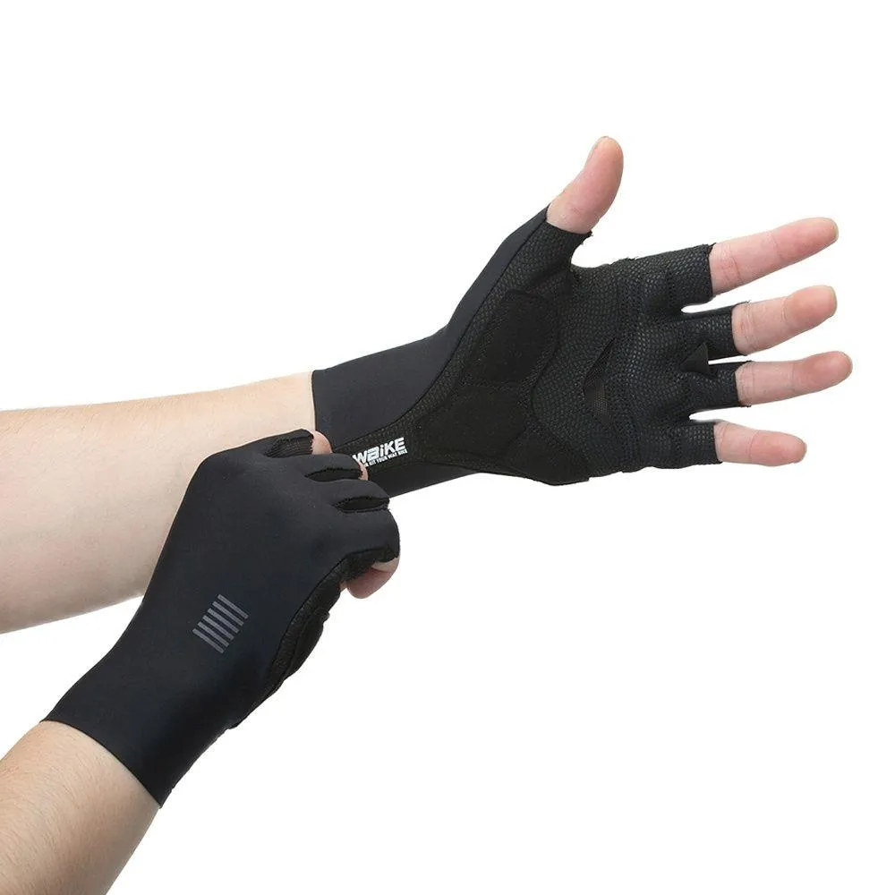 YKYW MTB Road Cycling Half Finger Gloves Antibacterial Lycra mesh Design Ventilation Perspiration Shockproof 6 Colors