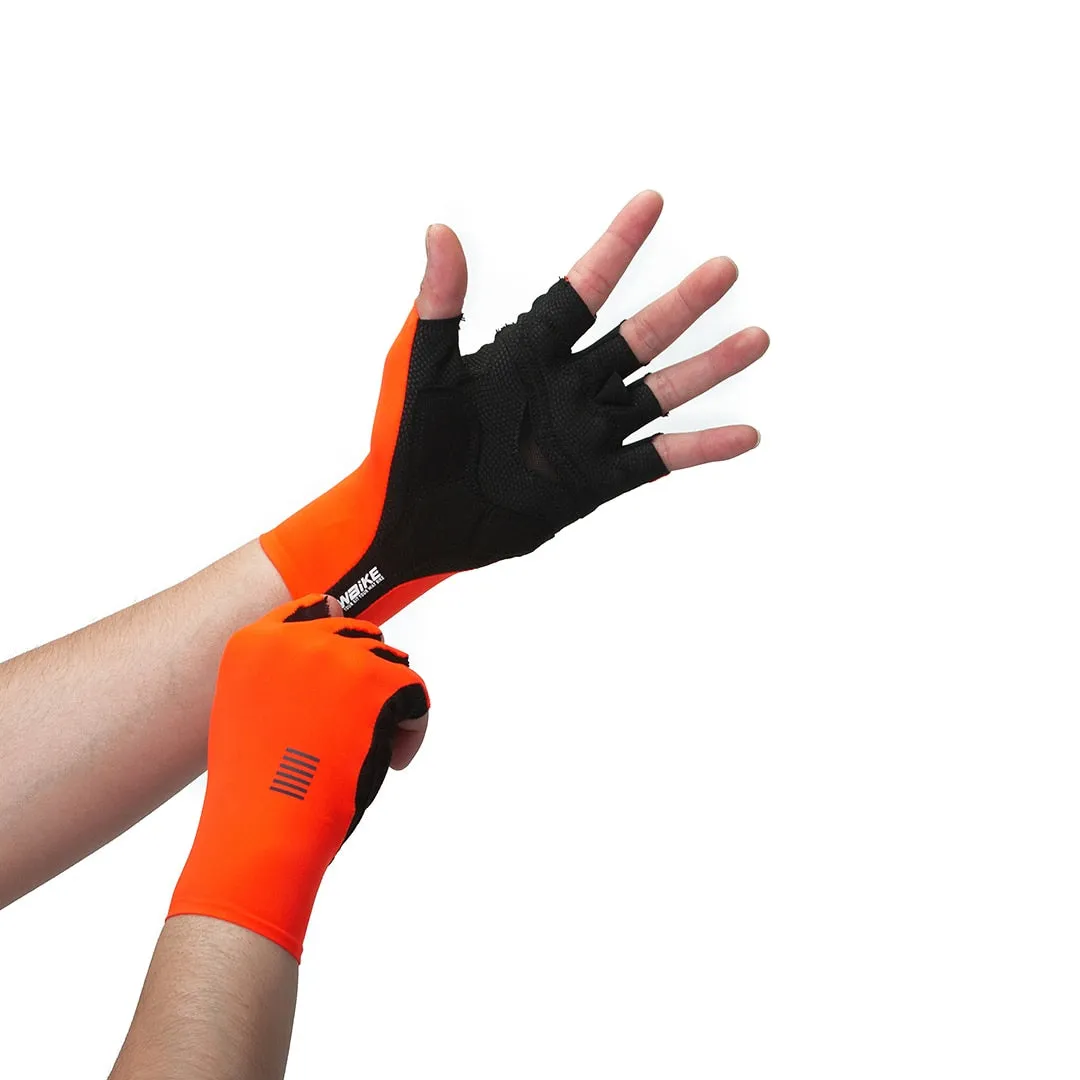 YKYW MTB Road Cycling Half Finger Gloves Antibacterial Lycra mesh Design Ventilation Perspiration Shockproof 6 Colors